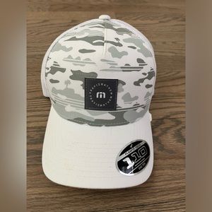 TravisMathew White Trail Candy Snapback Hat